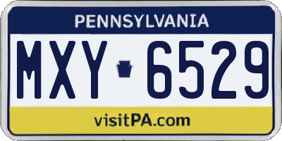 PA license plate MXY6529