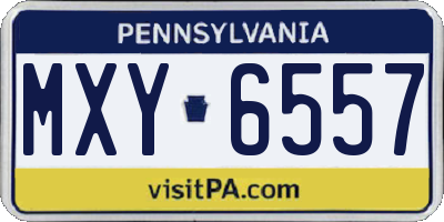 PA license plate MXY6557