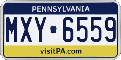 PA license plate MXY6559