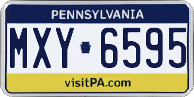 PA license plate MXY6595