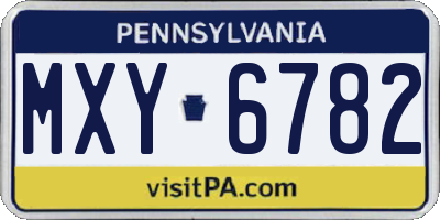 PA license plate MXY6782