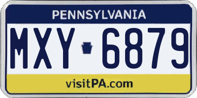 PA license plate MXY6879