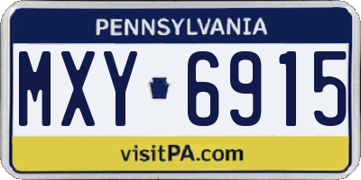 PA license plate MXY6915