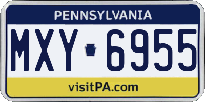 PA license plate MXY6955