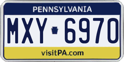 PA license plate MXY6970