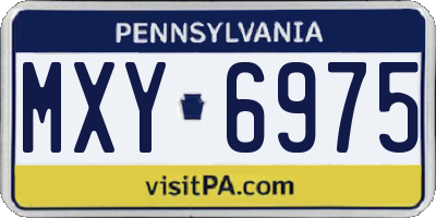 PA license plate MXY6975
