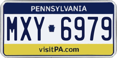 PA license plate MXY6979