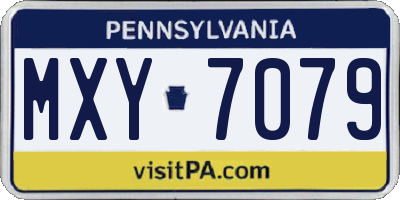 PA license plate MXY7079