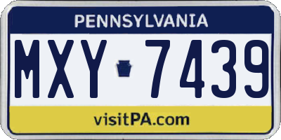 PA license plate MXY7439