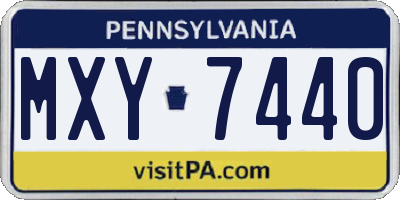 PA license plate MXY7440