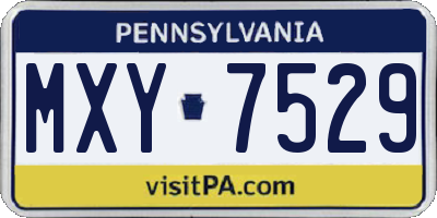 PA license plate MXY7529