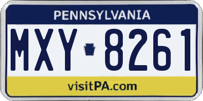PA license plate MXY8261