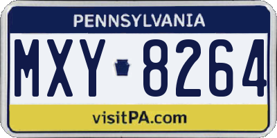 PA license plate MXY8264