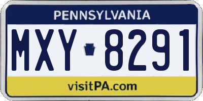 PA license plate MXY8291