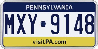 PA license plate MXY9148