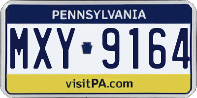 PA license plate MXY9164
