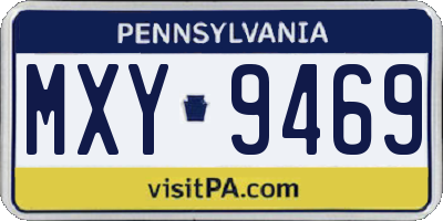 PA license plate MXY9469