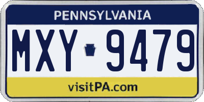 PA license plate MXY9479