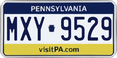 PA license plate MXY9529