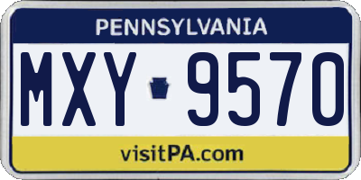 PA license plate MXY9570