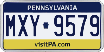 PA license plate MXY9579