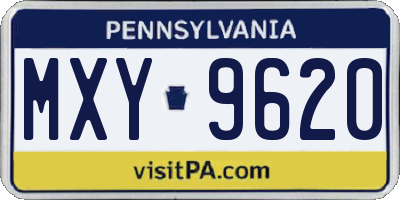 PA license plate MXY9620
