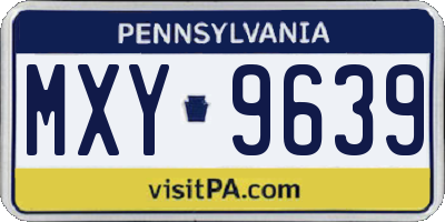 PA license plate MXY9639