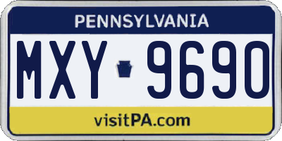 PA license plate MXY9690
