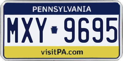 PA license plate MXY9695