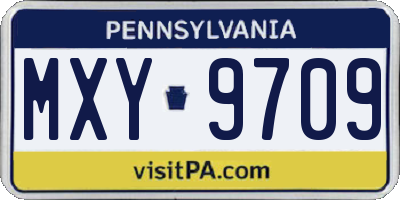 PA license plate MXY9709