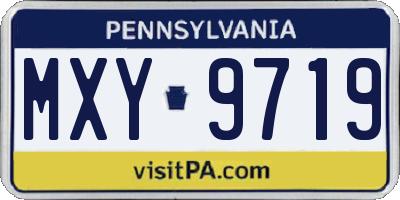 PA license plate MXY9719