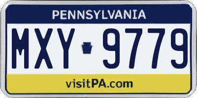 PA license plate MXY9779