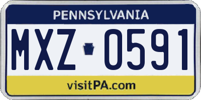 PA license plate MXZ0591