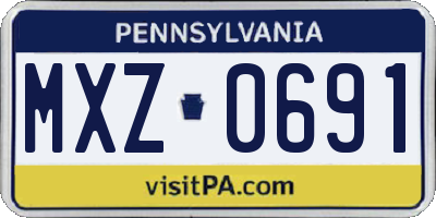 PA license plate MXZ0691
