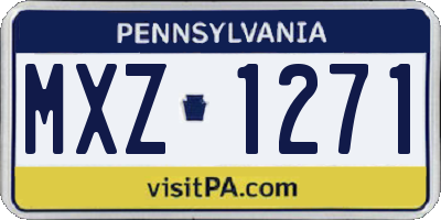 PA license plate MXZ1271
