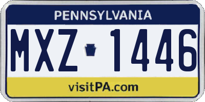 PA license plate MXZ1446