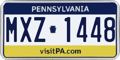 PA license plate MXZ1448