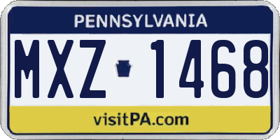 PA license plate MXZ1468