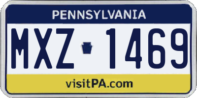 PA license plate MXZ1469