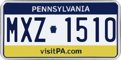 PA license plate MXZ1510