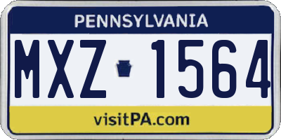 PA license plate MXZ1564