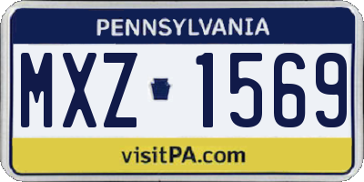 PA license plate MXZ1569