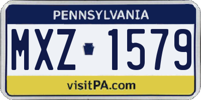 PA license plate MXZ1579