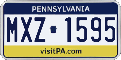 PA license plate MXZ1595