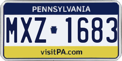 PA license plate MXZ1683