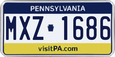 PA license plate MXZ1686