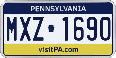 PA license plate MXZ1690