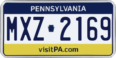 PA license plate MXZ2169