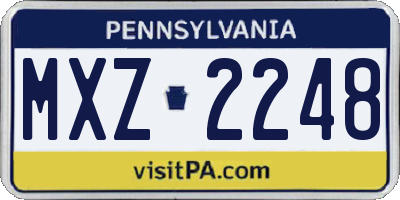 PA license plate MXZ2248