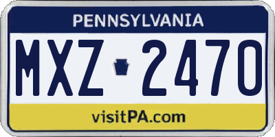 PA license plate MXZ2470